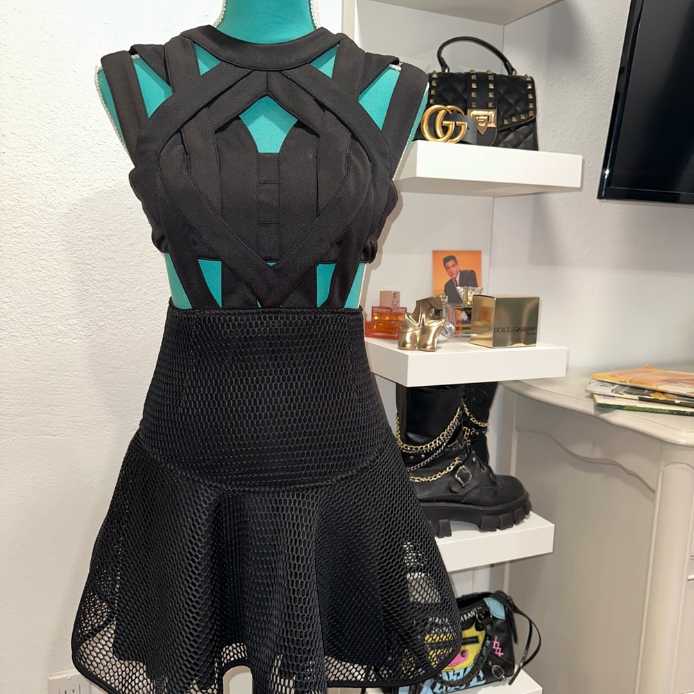 NEW Black K‑Pop Style Mini Dress by Nasty Gal, XXS Never Worn